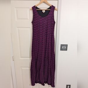 eci black purple maxi dress boho hippie size XL